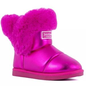 Juicy Couture Women's Kreed Metallic Cold Weather Boots- Bright Pink- Size 7